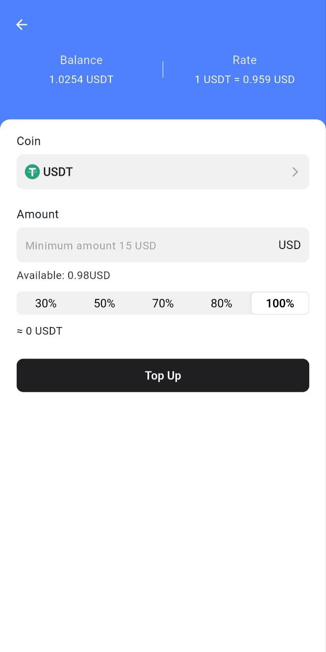 Bitfree конвертация из USDT в USD