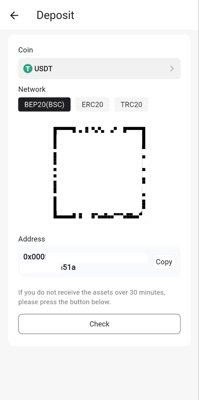 Bitfree раздел "Пополнение"