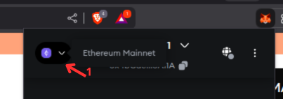Metamask - переключение сети 1